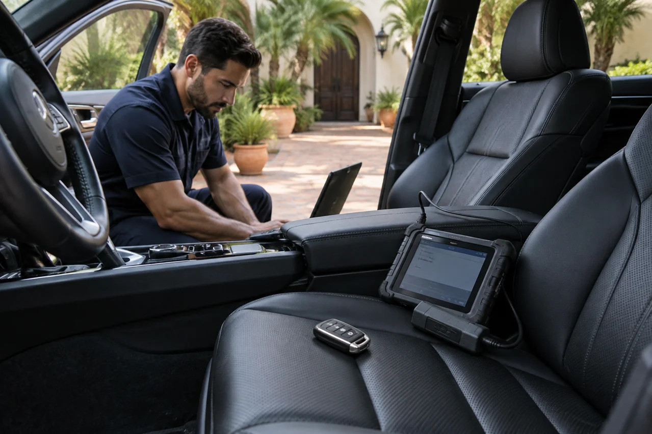 Smart key and diagnostic tablet